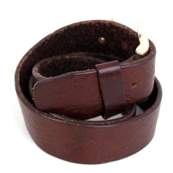 HONEST SADDLE BROWN GENUINE LEATHER 1 3/8"Wd DRESS CASUAL MEN'S BELT Sz 34 (M28 - Picture 5 of 14